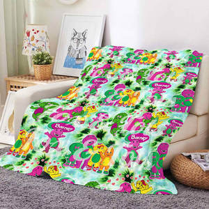 Mantas de Felpa con Patrón de Dinosaurio Barneyed, Lindas y Personalizables, para el Hogar, Viajes y Automóvil, para Niños y Estudiantes, Venta al Por Mayor - Product Image 5