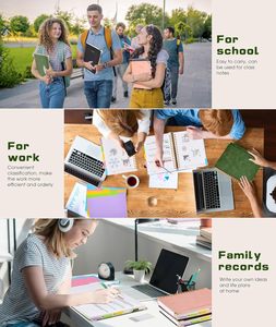 Taccuino a <span class=keywords><strong>spirale</strong></span> con Logo personalizzato con divisori copertina in pelle Premium 300 pagine College governed <span class=keywords><strong>grande</strong></span> B5 Journal pad durevole - Product Image 6