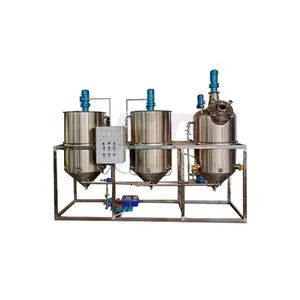 mini soya oil refinery plant vegetable oil continuous physical refining plant high quality sunflower soybean crude oil machine