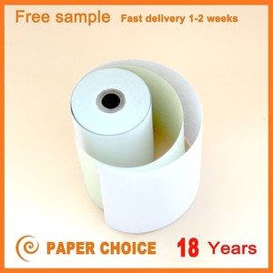 Rouleau de papier autocopiant pour ordinateur, papier de base pour imprimante, 76x60mm, 76x70mm, 76x76mm, 76x80mm, 57x50mm, 57x57mm - Product Image 2
