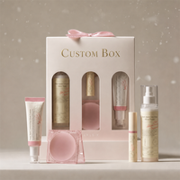 Boîte d'emballage de maquillage biodégradable personnalisée, coffret cadeau cosmétique de luxe durable, boîte de beauté recyclable avec inserts