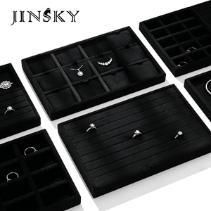 Luxury Velvet Jewelry Display Tray Multi-functional <b>Ring</b> <b>Necklace</b> Bracelet Tray for Jewelry Stores Exhibitions - Product Image 1
