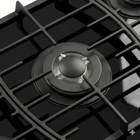 Cuisinière à gaz et électrique intégrée à 4 brûleurs avec allumage électronique, usage domestique, classe A d'efficacité énergétique