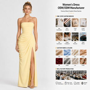 Robe bustier jaune taille unique pour <span class=keywords><strong>femme</strong></span>, style corset, collection été 2026, élégante, haut <span class=keywords><strong>de</strong></span> gamme, qualité supérieure - Product Image 1