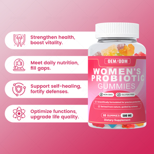 OEM Private Label Vrouwen Probiotica Gummies Fruit Smaak Vrouwelijke Balans Gummies - Product Image 2