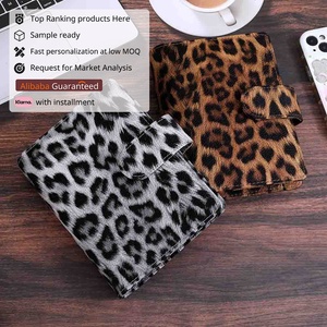 Yihe superventas <span class=keywords><strong>2</strong></span> colores negro-anillo <span class=keywords><strong>A6</strong></span> en relieve leopardo presupuesto carpeta planificador con cierre y hoja de mosca disponible - Product Image 1