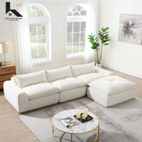 Modulares Ecksofa aus Kompressionsstoff L-Form Villa Wohnzimmer Chaiselongue Umweltfreundlicher Memory-Schaum Gepolstert