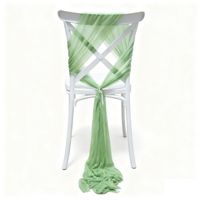 Voile de mariage en organza haute densité style européen pour dossier de chaise et plafond nuageux