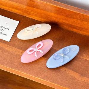 Kinling مخصص وصول جديد متعدد الألوان الماس القوس البيضاوي كليب الجانب خلات دبوس الشعر - Product Image 2