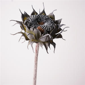 Disposizione floreale fatta a mano di arte floccata singola gomma morbida vera e propria tocco artificiale girasole per matrimonio <span class=keywords><strong>disegno</strong></span> floreale all'ingrosso - Product Image 4