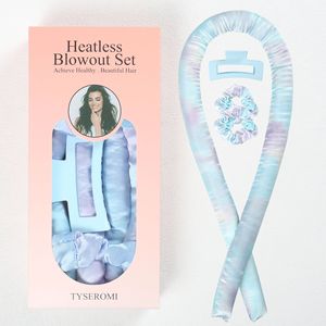 Bigoudi sans chaleur Tie-Dye avec coton bouffant, idéal pour les personnes pressées, pour dormir et créer des chignons bouclés - Product Image 2