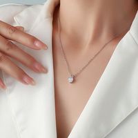 Collier en Moissanite en Argent Sterling 925, Cœur 5x5mm 6x6mm 8x8mm, Couleur D VVS1, 4 Griffes, 3 Couleurs, Bijoux