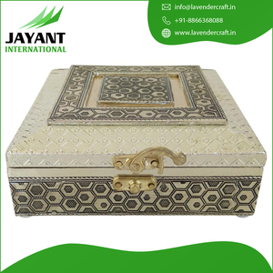 Caja de recuerdo de boda hecha a mano de madera con diseño Hexagonal antiguo/caja de Chocolate - Product Image 6