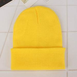 Venta al por mayor de encargo del logotipo del bordado de alta calidad de acrílico liso Beanie sombreros de invierno mantener caliente de punto frío sombrero - Product Image 4