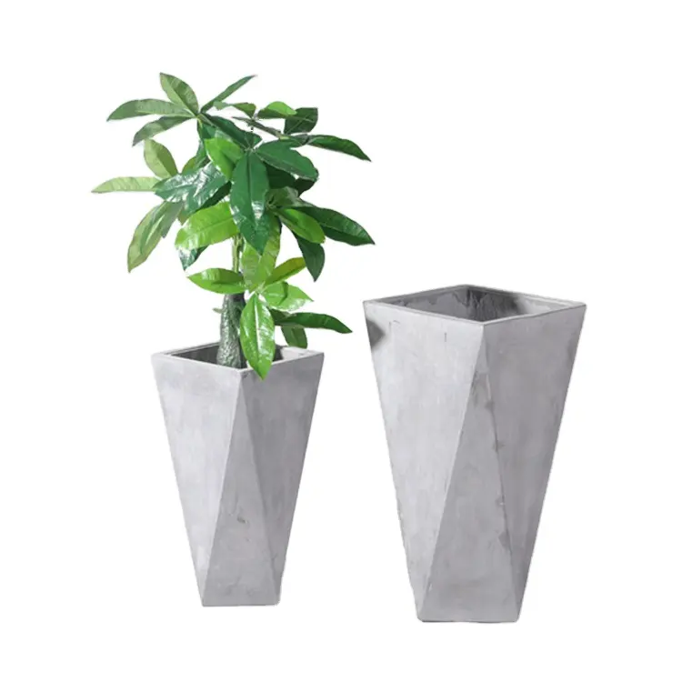 Stampi decorativo coperta grande vasi di piante di grande grigio cemento vasi di fiori