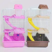 Hamster Villa Hamster malzemeleri çift katmanlı özel evcil hayvan kafesi büyük kafes Hamster için