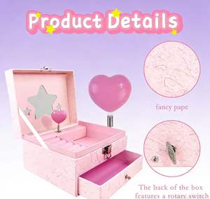 Caja Musical de Papel Cuadrada Giratoria de Color Sólido de Lujo Yiyu, Personalizable, con Manivela, Ecológica, Regalo para Mujeres, Niñas, Bodas, Cumpleaños - Product Image 4