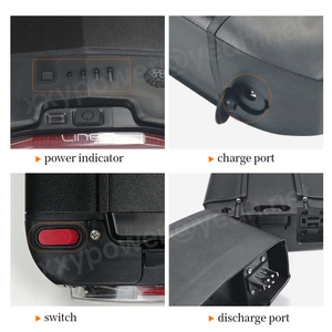 Porte-bagages arrière personnalisé pour vélo électrique <span class=keywords><strong>36V</strong></span> avec <span class=keywords><strong>batterie</strong></span> lithium-ion rechargeable 48V <span class=keywords><strong>10AH</strong></span>-20AH et <span class=keywords><strong>chargeur</strong></span> 2A pour vélos électriques 1000W - Product Image 5
