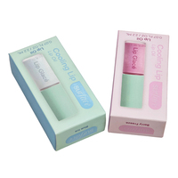 Boîte cadeau en carton personnalisée pour rouge à lèvres, emballage de luxe rose vide pour gloss cosmétique, vente en gros