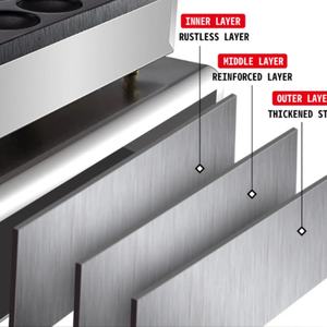 เครื่องทำวาฟเฟิลรูปหัวใจสแตนเลสคุณภาพสูง ผลิตได้ปริมาณมาก ไม่ติดกระทะ เหมาะสำหรับทำแพนเค้ก เค้ก อาหารว่างในร้านอาหาร - Product Image 6