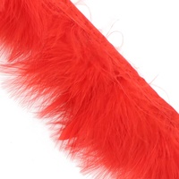 Accessoires de bricolage en gros bande de flanelle vasculaire 8-11cm conception de plumes de dinde dentelle de plumes colorées teintes pour collier de jupe