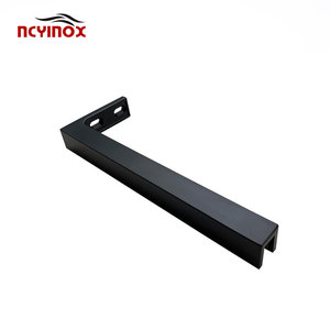 Pince pour verre <span class=keywords><strong>de</strong></span> <span class=keywords><strong>douche</strong></span> sans cadre en forme <span class=keywords><strong>de</strong></span> L, panneau <span class=keywords><strong>de</strong></span> <span class=keywords><strong>douche</strong></span> en verre fixe à <span class=keywords><strong>barre</strong></span> <span class=keywords><strong>de</strong></span> support mural - Product Image 4