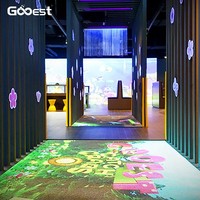 Centre de divertissement familial Gooest, jeu de projecteur interactif au sol, 15 effets, certifié ISO, 10 joueurs, aire de jeux intérieure de 2 ans, garantie 2 ans