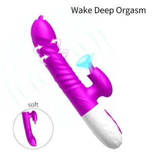 Fox DazzlingV10伸縮式バイブレーター女性用加熱伸縮式舌なめるオナニーデバイス大人のセックス製品