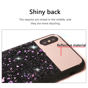 Bling brillo lentejuelas espejo de la cubierta de la caja del teléfono móvil para iphone 11 X Xs X Max XR 7 6 6 <span class=keywords><strong>s</strong></span> - Product Image 4