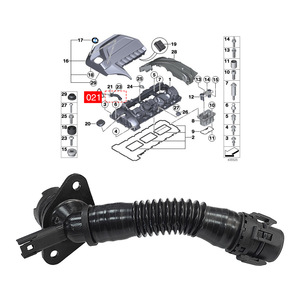 Manguera de ventilación del cigüeñal BMW de 25 cm de plástico para motor N55F18F07E70E71, pieza de repuesto - Product Image 1