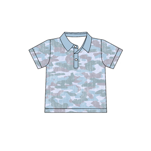 Camiseta personalizada BT1743 con estampado azul para bebé niño, camiseta de manga corta para bebé, sudadera con capucha de verano, ropa. - Product Image 2