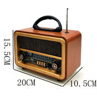 Radio Kayu Gaya Lama NNS NS-8070BT dengan Suara Stereo, Radio AM FM SW, Speaker Retro Nirkabel dengan Colokan USB