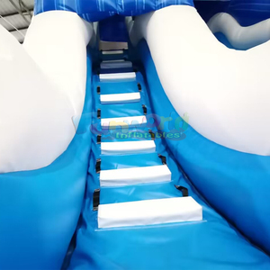 สไลเดอร์เป่าลมสำหรับเด็กเกรดเชิงพาณิชย์สำหรับงานปาร์ตี้กลางแจ้ง รูปทรงปราสาทลมพร้อมสไลเดอร์แบบโอเชียน - Product Image 5