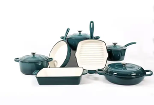 Ensemble de casseroles <span class=keywords><strong>en</strong></span> <span class=keywords><strong>fonte</strong></span> émaillée, sept pièces, avec couvercle, robuste, pour <span class=keywords><strong>la</strong></span> <span class=keywords><strong>cuisine</strong></span>, compatible four - Product Image 4