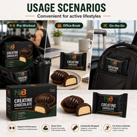 Barre chocolatée à la créatine en gros, complément alimentaire pour la force musculaire, fabrication OEM
