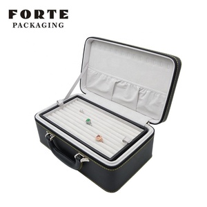 FORTE 3 capa personalizado logotipo de la joyería caja de terciopelo, caja de joyería, con cinta con logo de impresión - Product Image 2