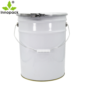 Blanc chimique 20L <span class=keywords><strong>20</strong></span> <span class=keywords><strong>litres</strong></span> grandes dimensions métal peinture boîte de conserve seau avec couvercle et poignée à vendre <span class=keywords><strong>prix</strong></span> - Product Image 3
