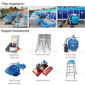 <span class=keywords><strong>Piscina</strong></span> con marco de acero y tubería de PVC para uso en exteriores, <span class=keywords><strong>desmontable</strong></span>, con bomba de filtro, natación - Product Image 5