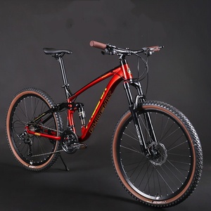 Bicicletta da Montagna a 30 Velocità Rossa 26 27.5 Pollici in Lega di Alluminio con Telaio Ammortizzato e Freni a Disco Meccanici - Product Image 2