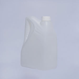 Bidon en plastique HDPE blanc de 4 L, conception à ouverture facile, bouchon à vis, forme carrée, pour essence, huile moteur - Product Image 4
