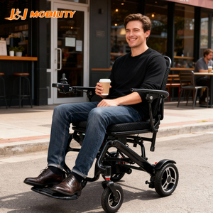 <span class=keywords><strong>Fauteuil</strong></span> <span class=keywords><strong>roulant</strong></span> électrique en fibre de carbone amortissant les chocs - Confortable pour les trajets longue distance - Product Image 1