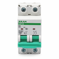 Interruptor Automático en Miniatura JLB7-63 1P 2P 3P 4P 6A-63A 230/400V 6kA Riel DIN AC MCB IEC60898-1 Protección Contra Sobrecarga y Cortocircuito