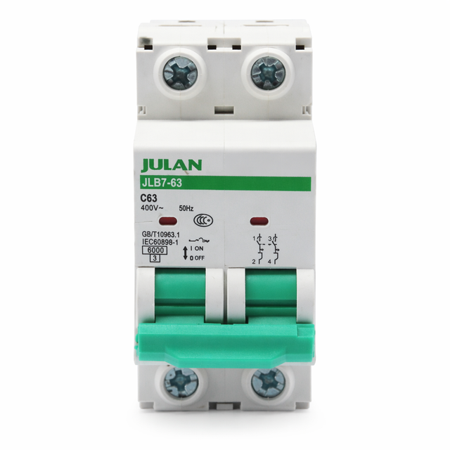 JLB7-63 Plastic Miniature Circuit Breaker 1P-4P 6A-63A 230/400V 6kA DIN Rail AC MCB IEC60898-1 Overload/Short-Circuit Protection