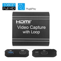 4K HDMI USB 3.0 לכידת וידאו כרטיס לכידת וידאו HDMI כדי USB כרטיס לכידת וידאו 1080P מקליט עם לולאה החוצה