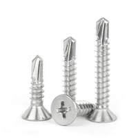 Vis autotaraudeuses à tête fraisée cruciforme en acier inoxydable 410 (qualité 1Cr13) M35-M63 à tête plate cruciforme naturelle