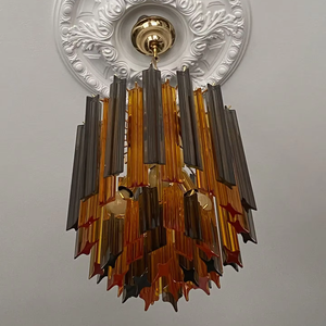 <span class=keywords><strong>Lustre</strong></span> Mid-Century Moderne en Verre de <span class=keywords><strong>Murano</strong></span> <span class=keywords><strong>Noir</strong></span> Ambré - Product Image 3