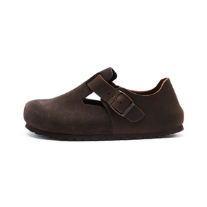<span class=keywords><strong>Sandales</strong></span> plates Birkenstockss en cuir de vachette de qualité pour hommes et femmes, légères, antidérapantes, style coréen, respirantes pour l'été - Product Image 1