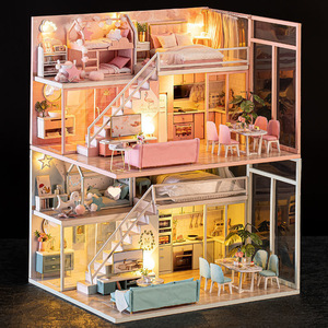 Lanzamiento de nuevo producto importante DIY 3D casa rompecabezas mundo modelo de bloques de construcción Regalo de Cumpleaños juguetes para niños y niñas - Product Image 3