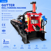 Machine de formage à rouleaux entièrement automatique pour gouttières d'eau et de pluie demi-rondes sans soudure, machine de fabrication de descentes pluviales, machines à gouttières à vendre