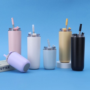 304 in acciaio inox portatile paglia tazza Anti-goccia sottovuoto isolato Thermos per ufficio Business moderno di alta apparenza per i viaggi - Product Image 3